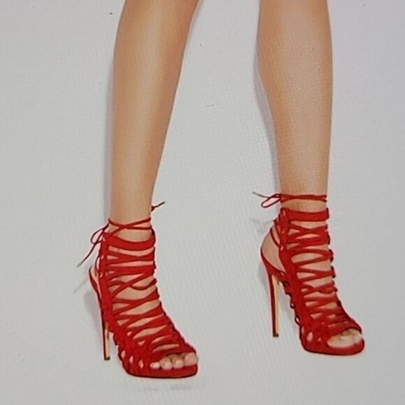 BRAND NEW SHOEDAZZLE ANKLE STRAP OPEN TOE HIGH HEEL STILETTOS SANDAL - Picture 15 of 16